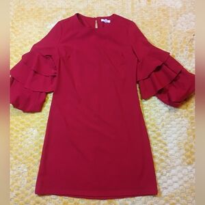 Gilli Red Long Sleeve Dress